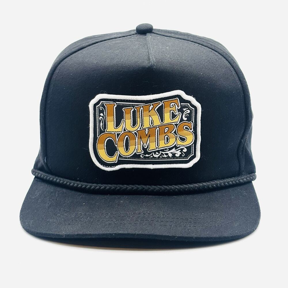 Country Music Star Luke Combs Black SnapBack Trucker Hat Patch